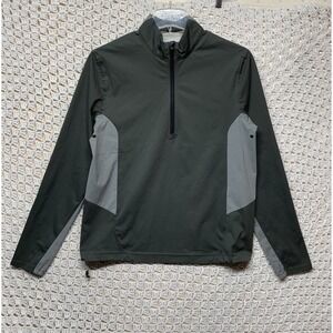 RLX Ralph Lauren Windbreaker Jacket Men's Size S  Gray Pullover Golf 1/4 Zip